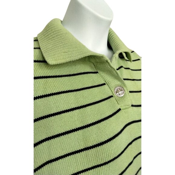 Liz Claiborne Woman Size 3X Knit Sweater Striped Collared Pullover Long Sleeve - Picture 5 of 10